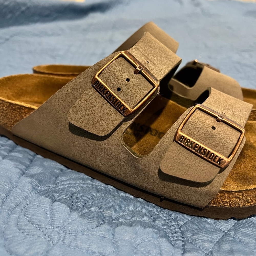 BIRKENSTOCK ARIZONA STONE SLIDE SANDAL 40